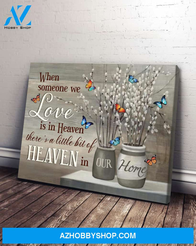 Butterfly Heaven In Our Home Canvas Wall Art, Wall Decor Visual Art