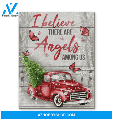 Butterfly - I Believe There Are Angels Among Us Vertical Wrapped Canvas