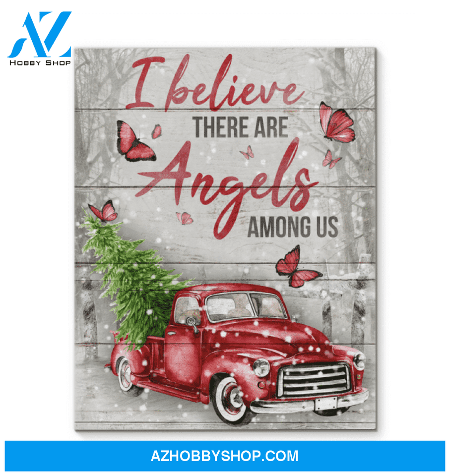 Butterfly - I Believe There Are Angels Among Us Vertical Wrapped Canvas