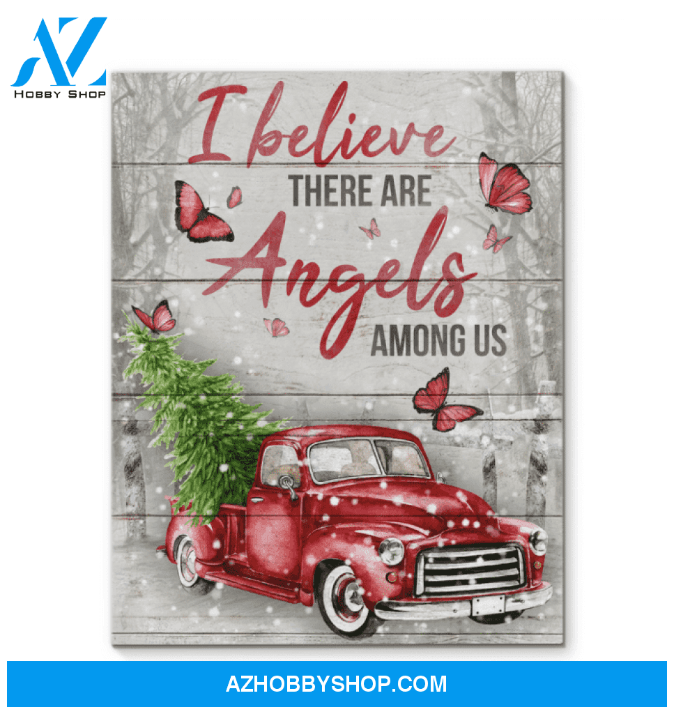 Butterfly - I Believe There Are Angels Among Us Vertical Wrapped Canvas