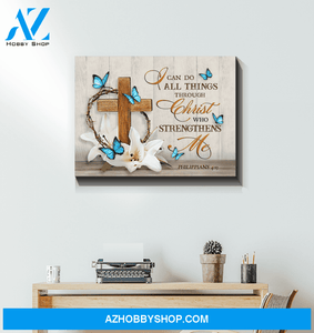 Butterfly I Can Do All Things Wall Art Canvas Prints