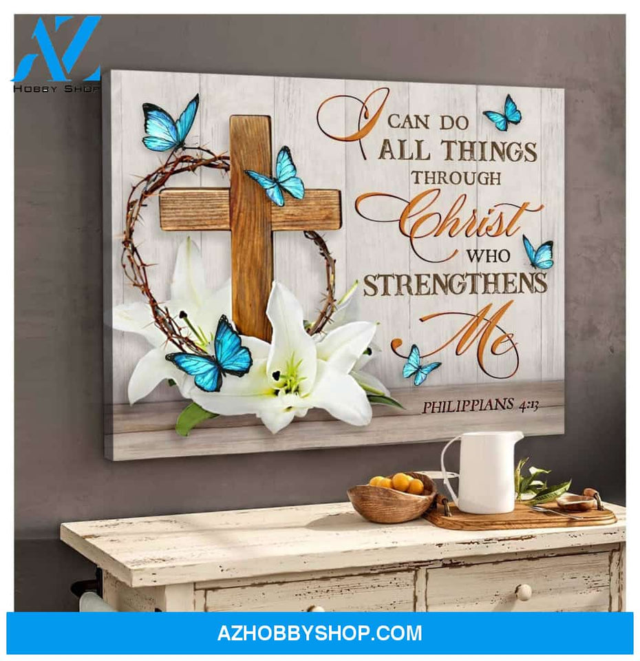 Butterfly I Can Do All Things Wall Art Canvas Prints