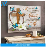 Butterfly I Can Do All Things Wall Art Canvas Prints