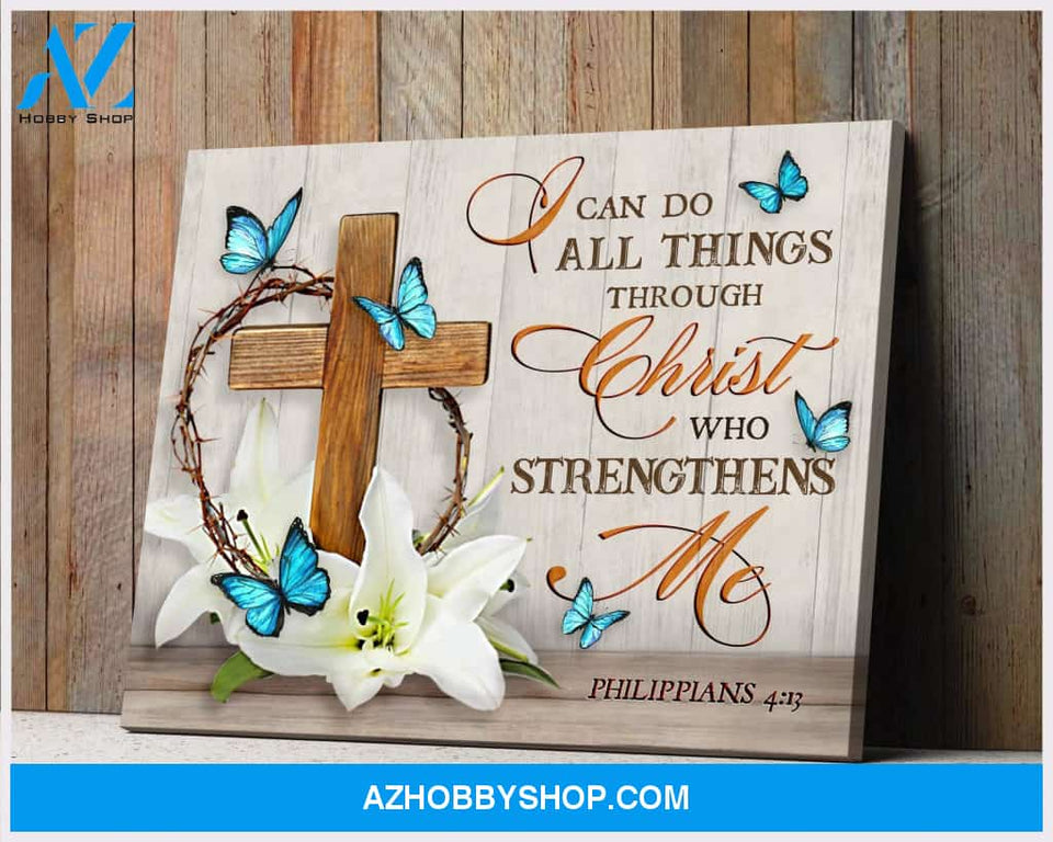 Butterfly I Can Do All Things Wall Art Canvas Prints