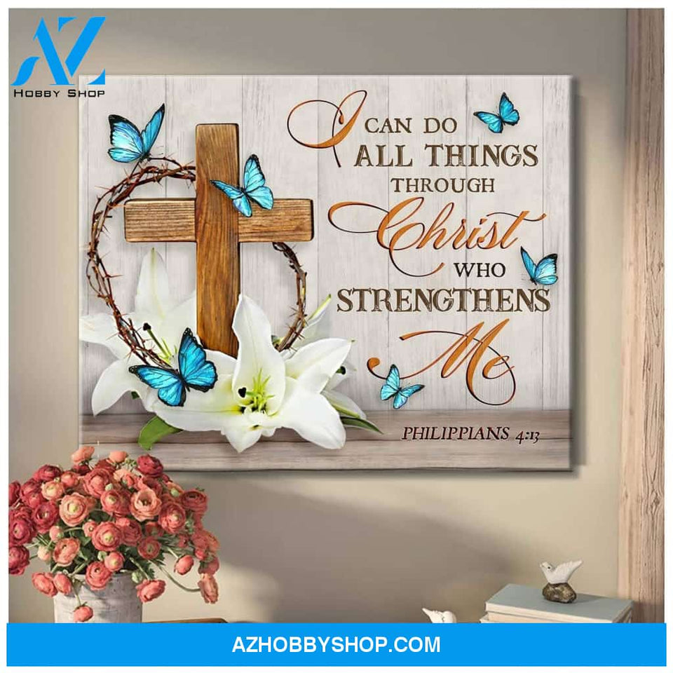 Butterfly I Can Do All Things Wall Art Canvas Prints