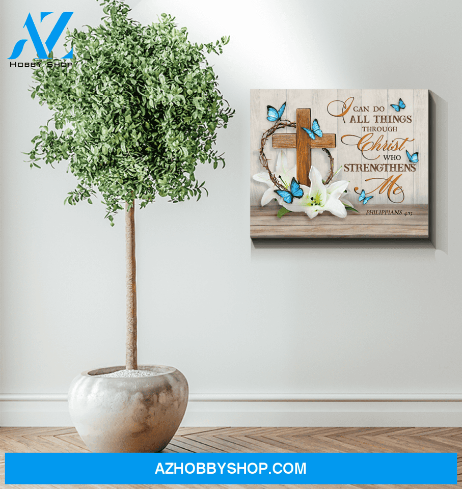Butterfly I Can Do All Things Wall Art Canvas Prints