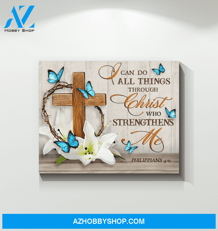 Butterfly I Can Do All Things Wall Art Canvas Prints