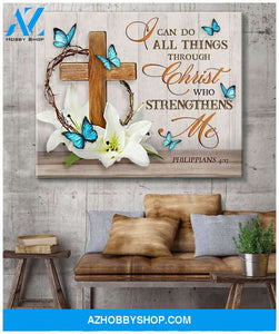 Butterfly I Can Do All Things Wall Art Canvas Prints