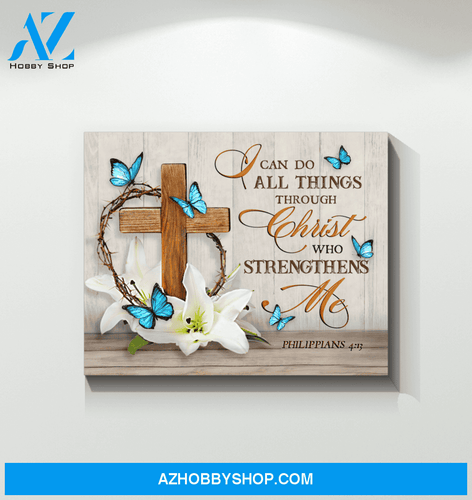 Butterfly I Can Do All Things Wall Art Canvas Prints