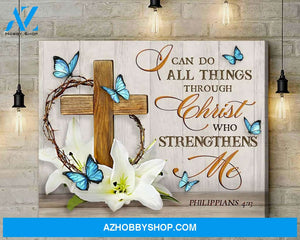 Butterfly I Can Do All Things Wall Art Canvas Prints