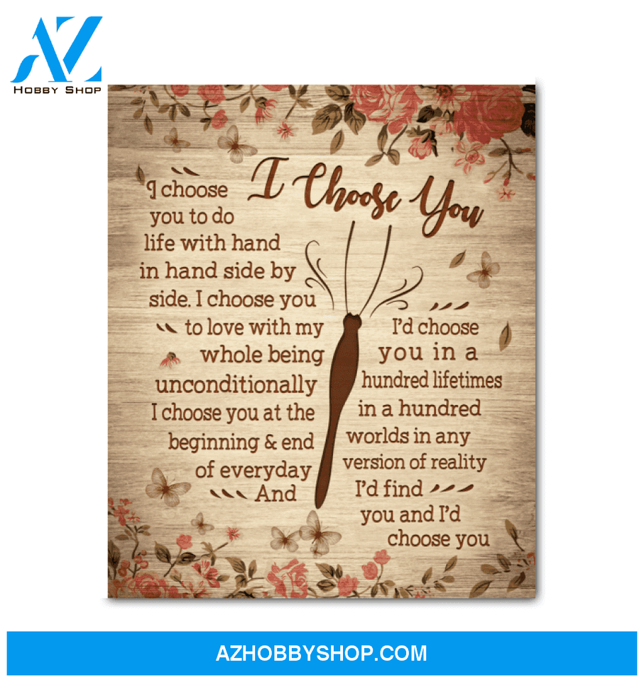 Butterfly I Choose You Wall Art Canvas Prints