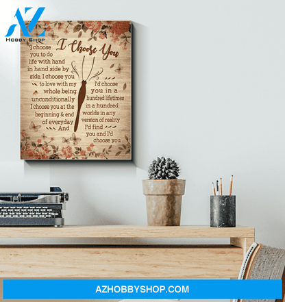 Butterfly I Choose You Wall Art Canvas Prints