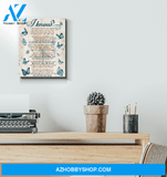 Butterfly I Know I'M Never Far Away Special Custom Design Canvas Gift