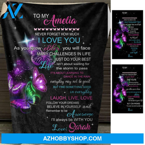 Butterfly I Love You - Personalized Blanket - Gift For Granddaughter