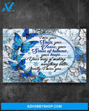 Butterfly I Miss Your Smile Canvas Painting, Wall Decor Visual Art