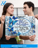 Butterfly I Miss Your Smile Canvas Painting, Wall Decor Visual Art