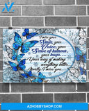 Butterfly I Miss Your Smile Canvas Painting, Wall Decor Visual Art