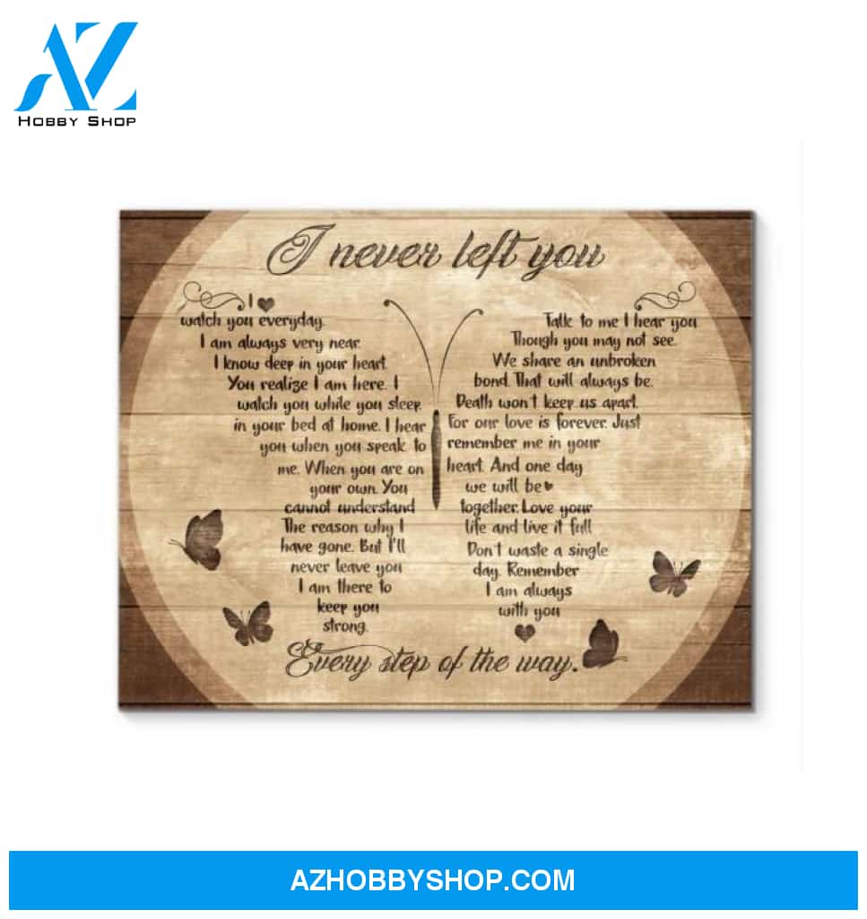 Butterfly I Never Left You Vintage Poster Canvas