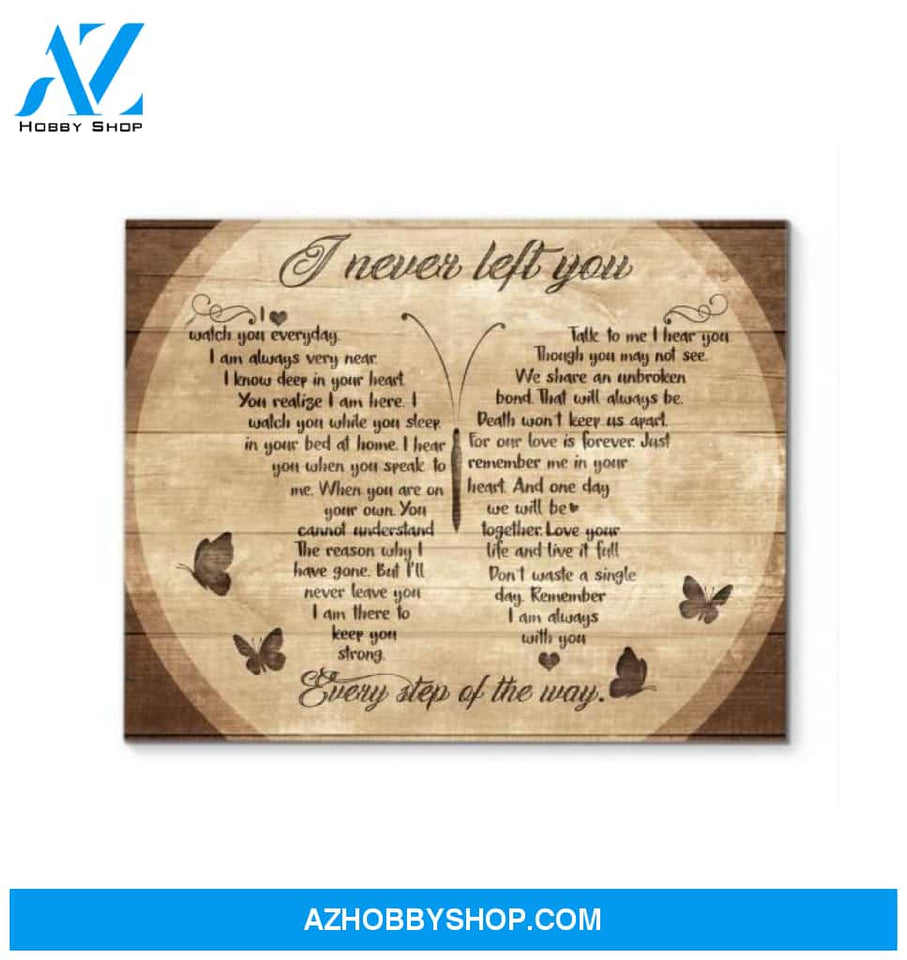 Butterfly I Never Left You Vintage Poster Canvas