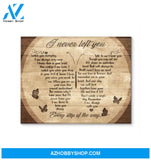 Butterfly I Never Left You Vintage Poster Canvas