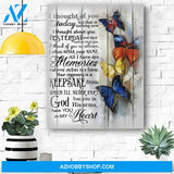 Butterfly I Thought Of You Canvas Print Wall Art - Matte Canvas