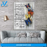 Butterfly I Thought Of You Canvas Print Wall Art - Matte Canvas