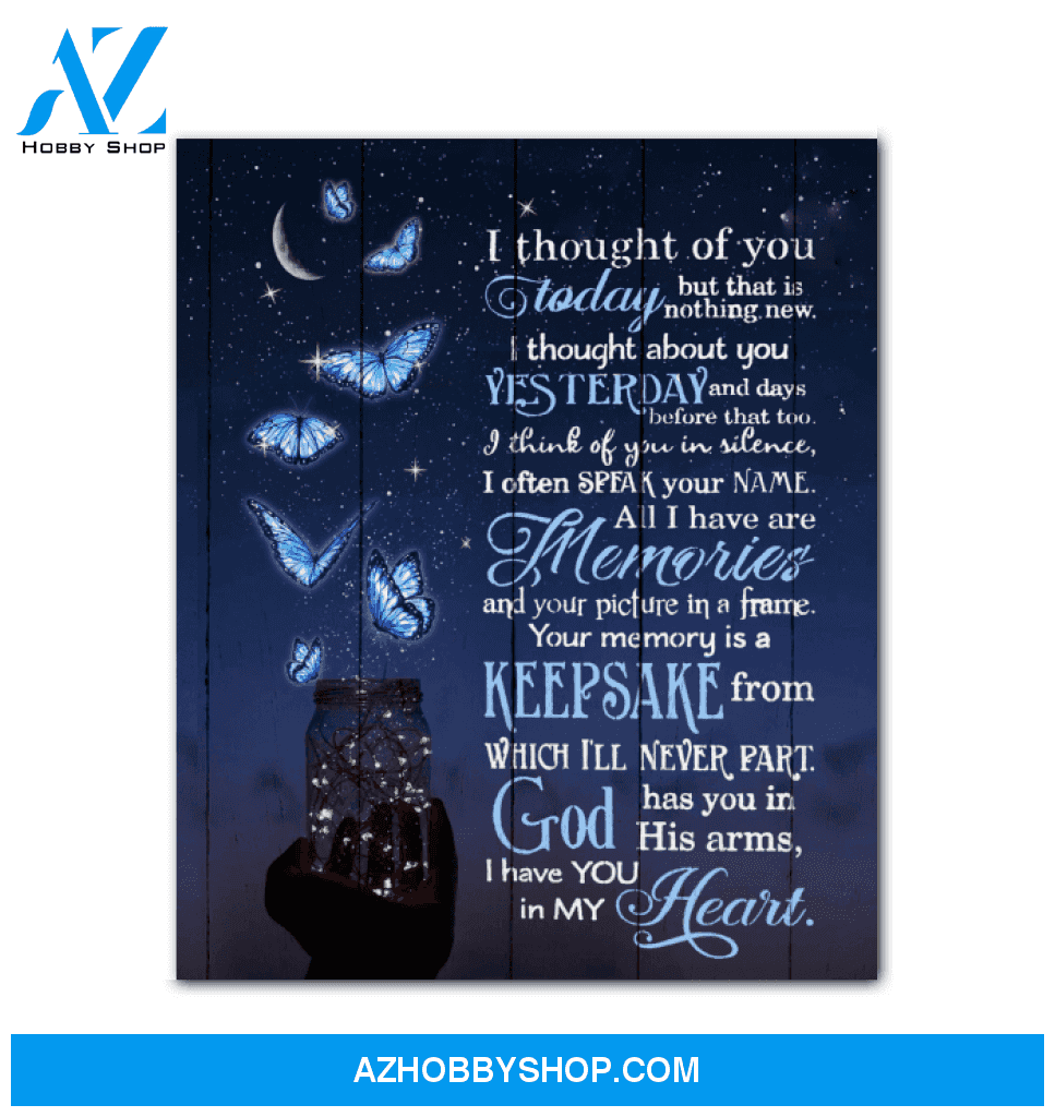 Butterfly I Thought Of You Special Custom Design Canvas