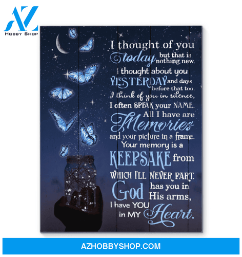 Butterfly I Thought Of You Special Custom Design Canvas