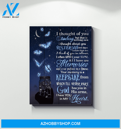 Butterfly I Thought Of You Special Custom Design Canvas