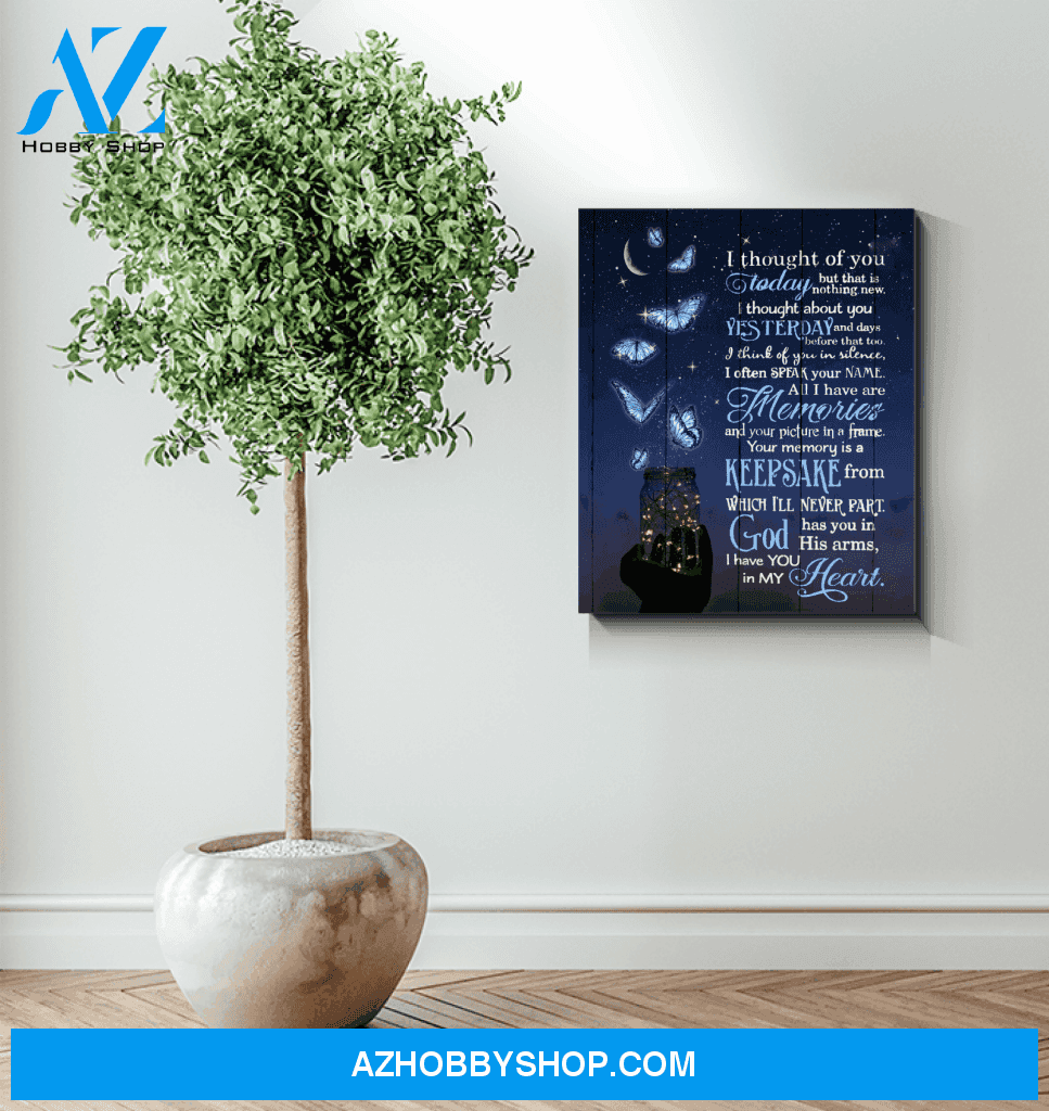 Butterfly I Thought Of You Special Custom Design Canvas