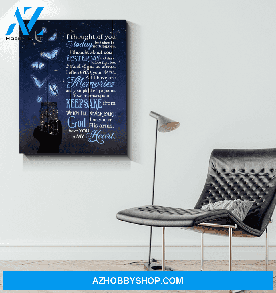 Butterfly I Thought Of You Special Custom Design Canvas