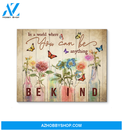 Butterfly In A World Wall Art Canvas Prints