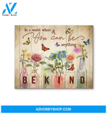 Butterfly In A World Wall Art Canvas Prints