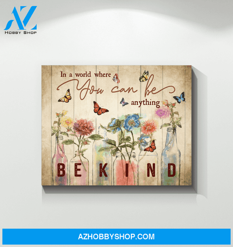 Butterfly In A World Wall Art Canvas Prints