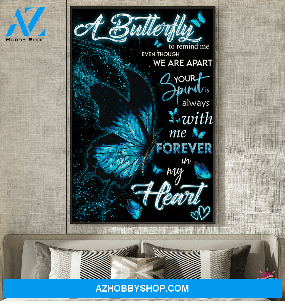 Gift For Butterfly Lover Butterfly In The Dark You Always With Me Forever Canvas Art And Poster Ln