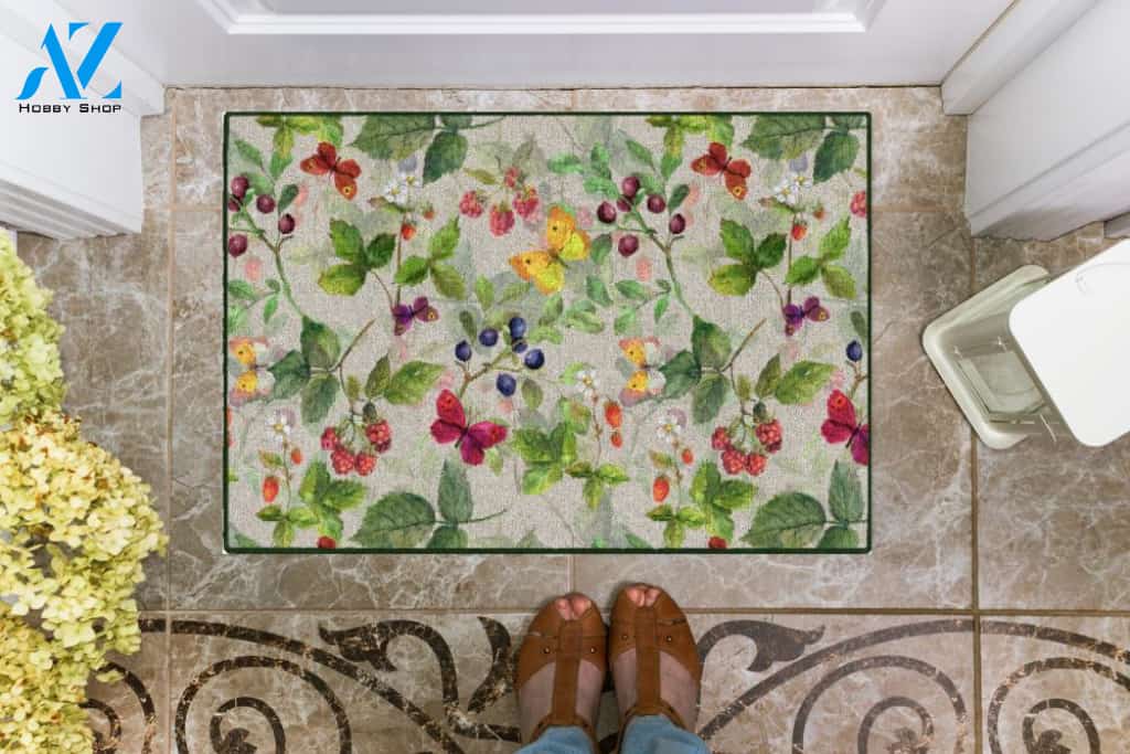 Butterfly In The Garden Doormat Welcome Mat Housewarming Gift Home Decor Funny Doormat Gift Idea For Family Birthday Gift