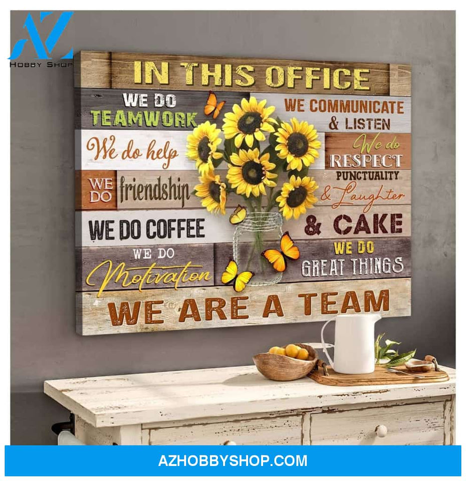 Butterfly In This Office Wall Art Canvas Prints