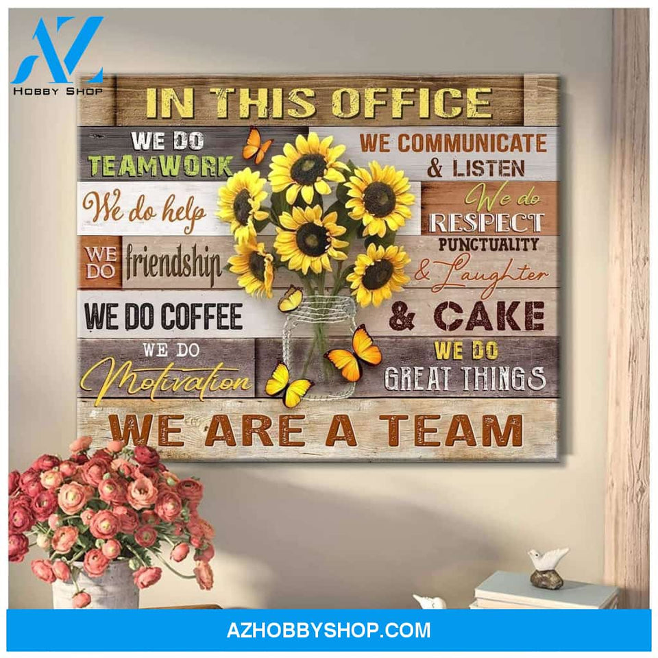 Butterfly In This Office Wall Art Canvas Prints