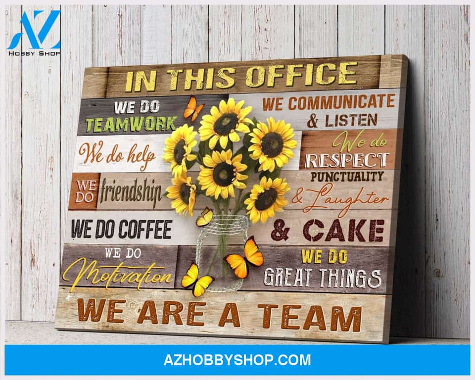 Butterfly In This Office Wall Art Canvas Prints