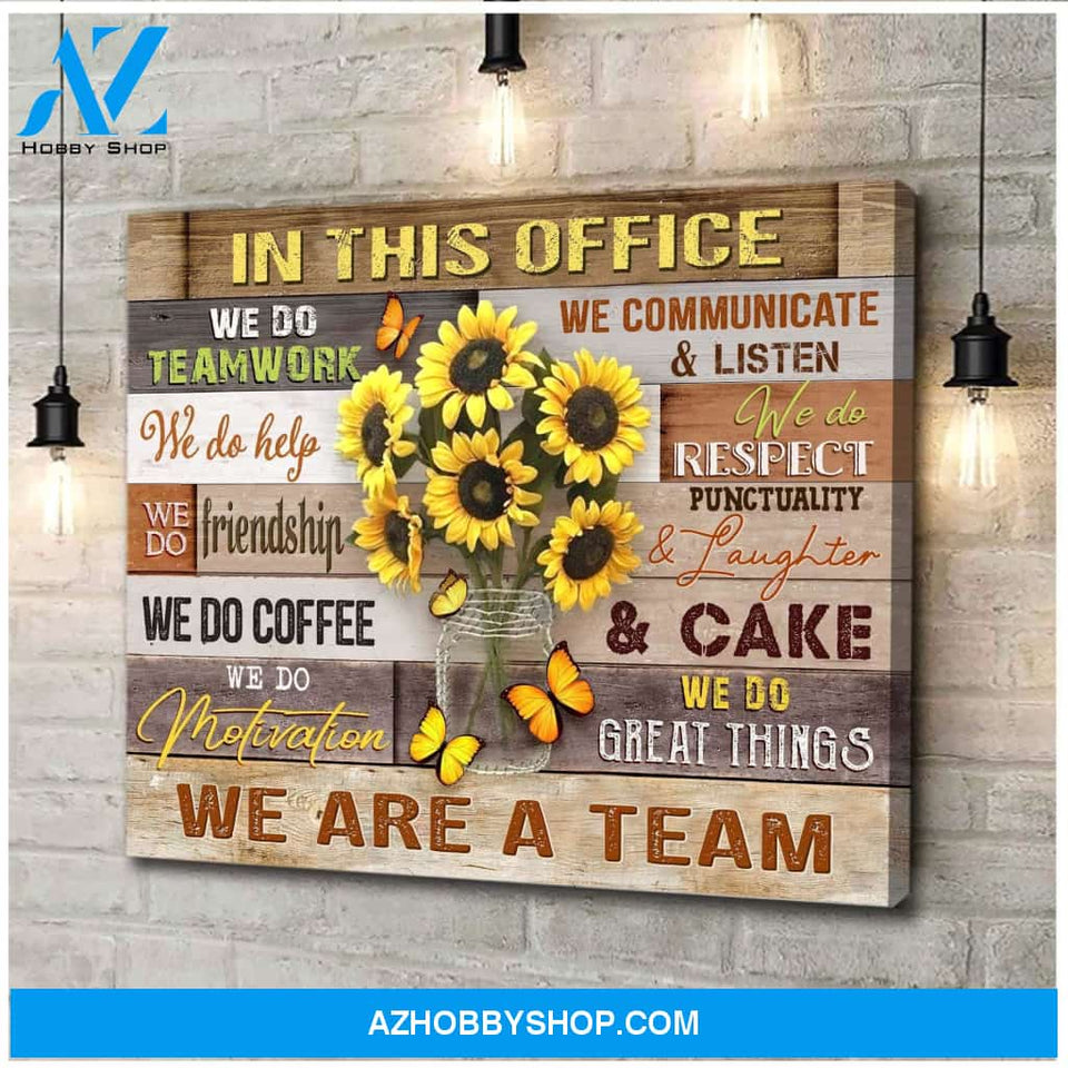 Butterfly In This Office Wall Art Canvas Prints