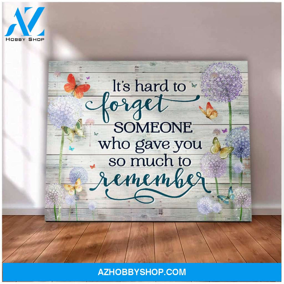 Butterfly It's Hard To Forget Wall Art Canvas Prints