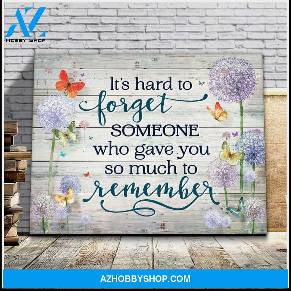 Butterfly It's Hard To Forget Wall Art Canvas Prints