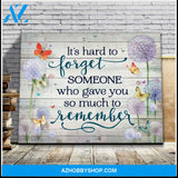 Butterfly It's Hard To Forget Wall Art Canvas Prints