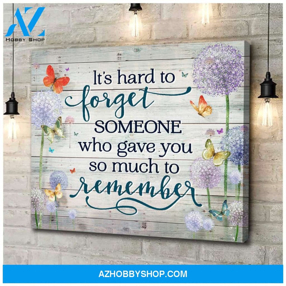 Butterfly It's Hard To Forget Wall Art Canvas Prints