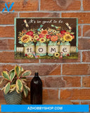 Butterfly It's So Good To Be Home Horizontal Canvas Wall Art