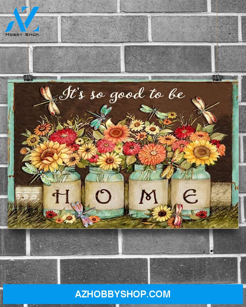Butterfly It's So Good To Be Home Horizontal Canvas Wall Art