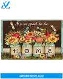 Butterfly It's So Good To Be Home Horizontal Canvas Wall Art
