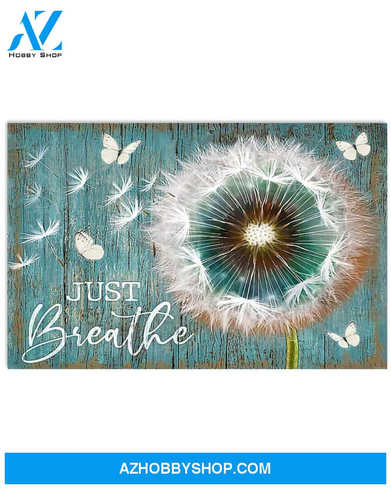 Butterfly Just Breathe Gift Canvas Painting, Wall Decor Visual Art