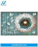 Butterfly Just Breathe Gift Canvas Painting, Wall Decor Visual Art