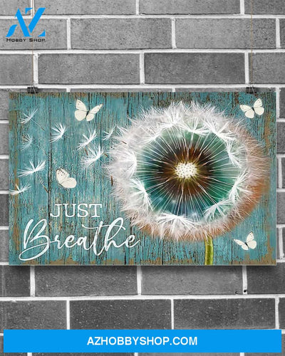 Butterfly Just Breathe Gift Canvas Painting, Wall Decor Visual Art